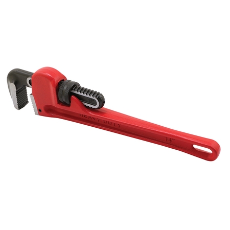 PRIME-LINE 14 in. Pipe Wrench, Heavy-Duty Cast Iron, Red Single Pack RP77373